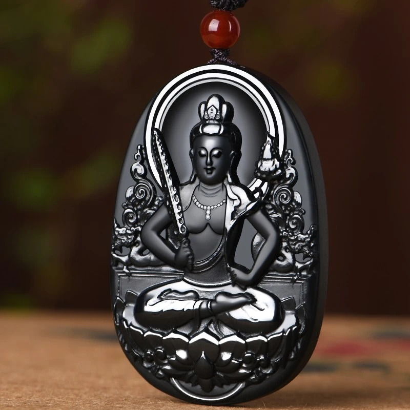 新疆和田玉墨玉生肖本命佛玉吊坠金典男女士款守护神玉坠玉石玉牌