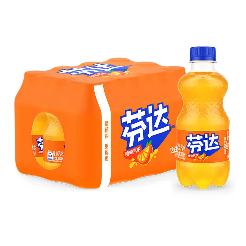 【整箱发货，新鲜日期】芬达橙味汽水300ml*12瓶