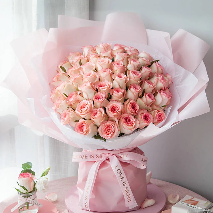【全国同城配送】韩式系列只爱你52艾莎玫瑰52枝浪漫送女友老婆