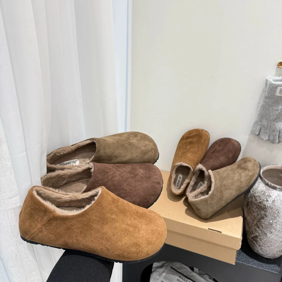 绒绒博肯！韩系博主感雅丹杏色加绒土豆博肯Y-3