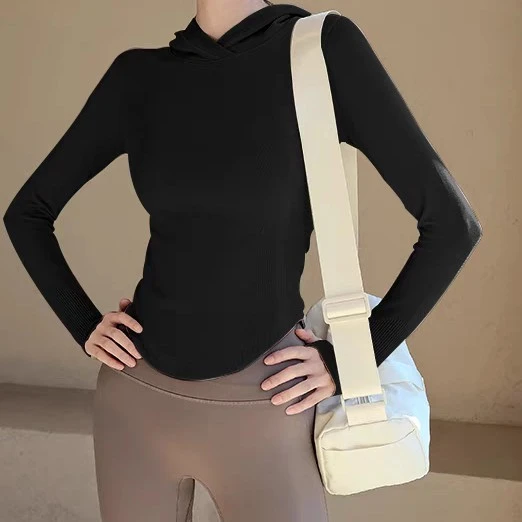 悦姐挚爱！巨显瘦万能连帽打底衫做工超好！