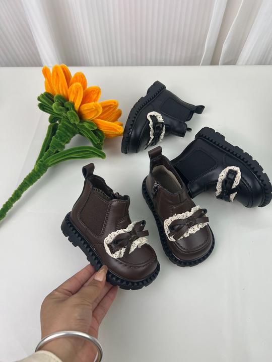 《艾米家》新款舒适防滑女童短靴靴子时尚公主儿童加绒小童保暖秋冬