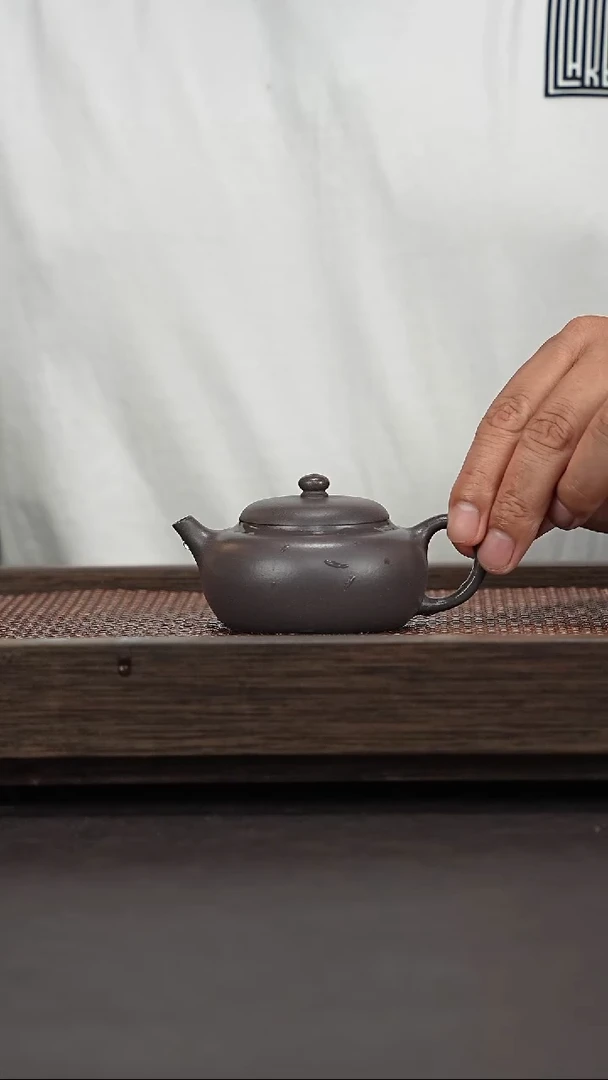 【闪购商品】紫砂茶壶天青扁圆