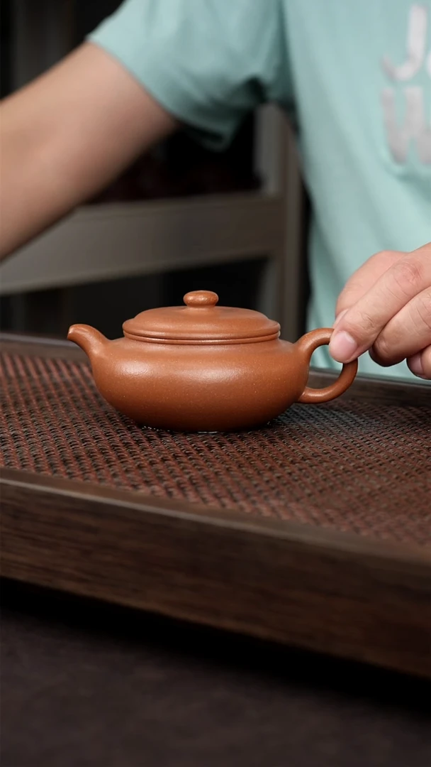 【闪购商品】紫砂茶壶五彩泥扁腹