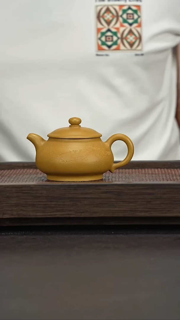 【闪购商品】紫砂茶壶黄金段  潘壶【刻鸟】
