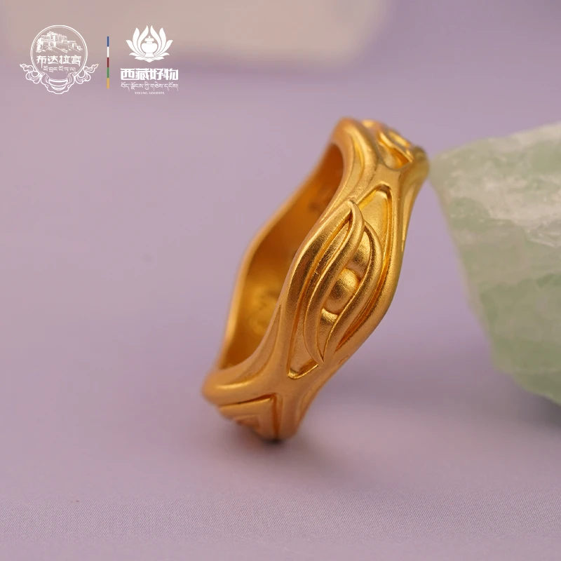 布达拉宫足金慧眼戒指设计