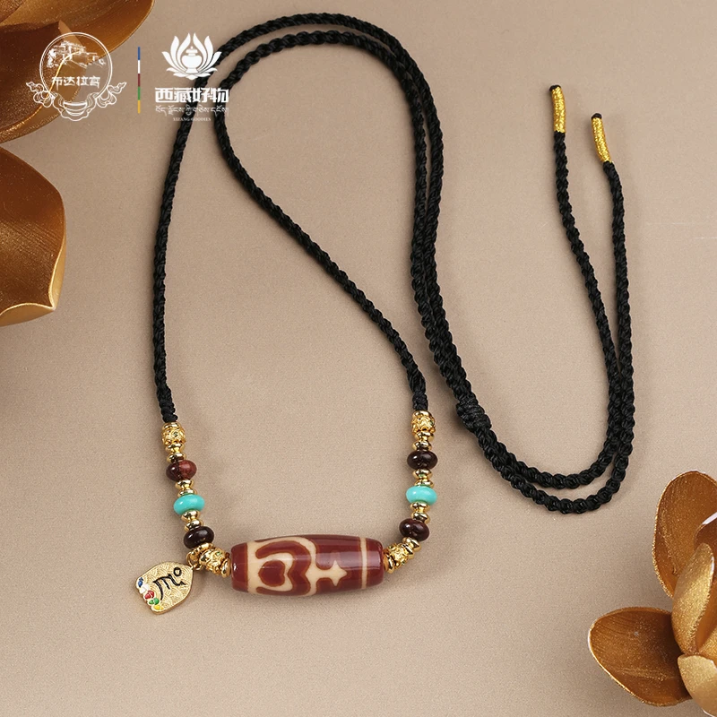 布达拉宫玛瑙宝瓶编织吊坠绳链款精美百搭高级感时尚