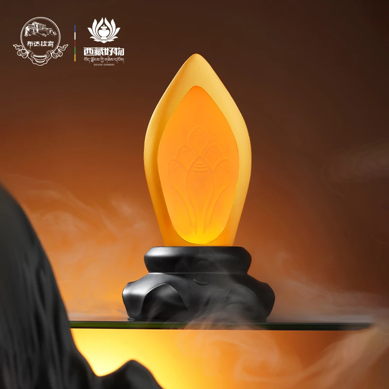 布达拉宫创意设计雪域流光摩尼宝树脂小夜灯儿童节精美礼盒