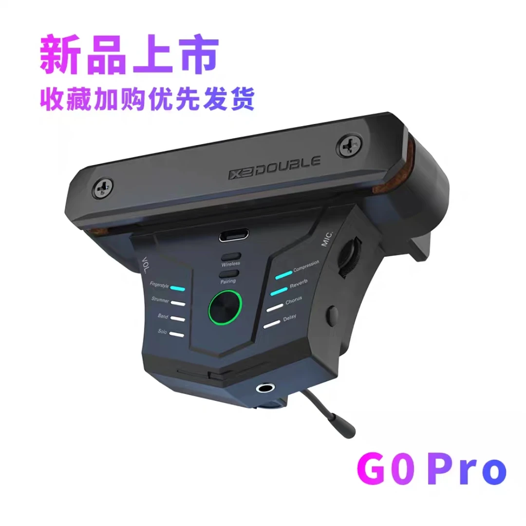 DOUBLE德博G0Pro智能无线加振拾音器智能蓝牙APP内录免打孔