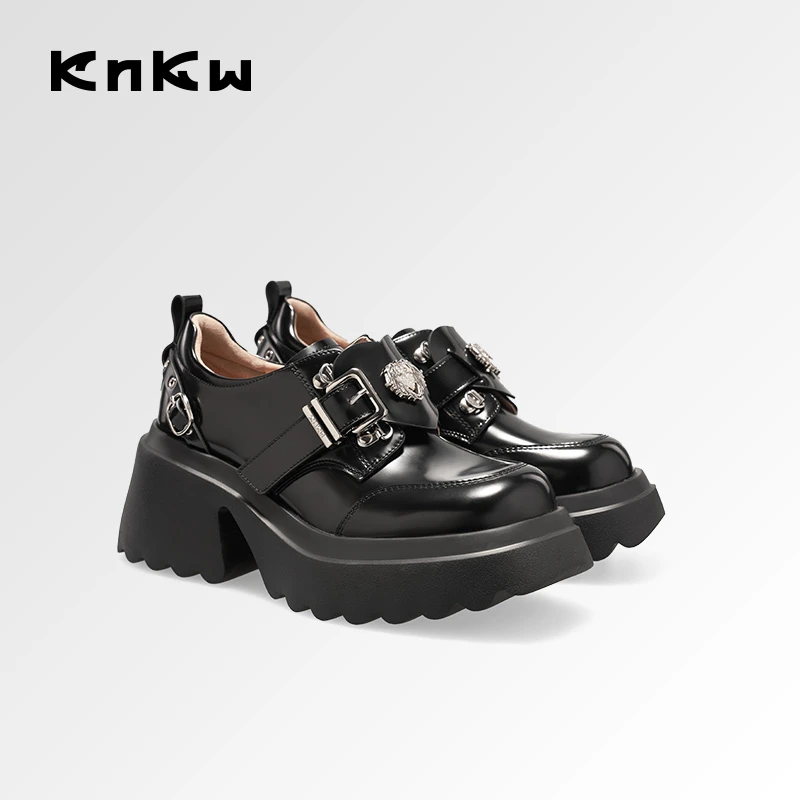 【欧阳娣娣同款】KNKW美少女战士厚底乐福鞋时尚小皮鞋W3713W101