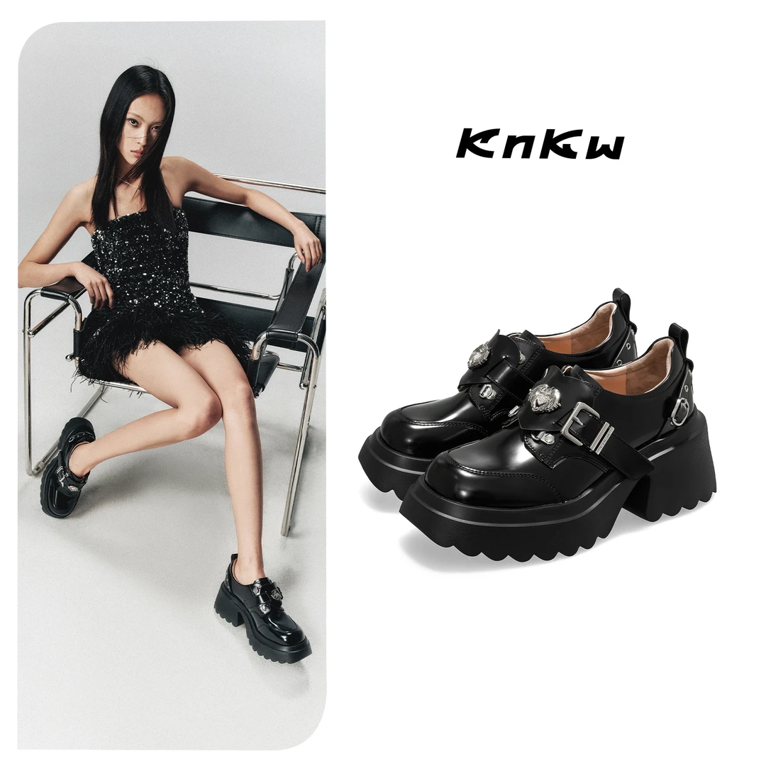 【欧阳娣娣同款】KNKW美少女战士乐福2024春夏厚底小皮鞋W3713W101