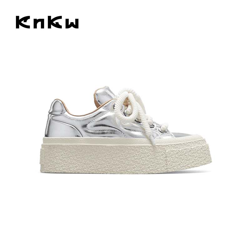 KNKW休闲板鞋尤莱特穿搭时尚百搭小众平底女士百搭潮鞋W4150003