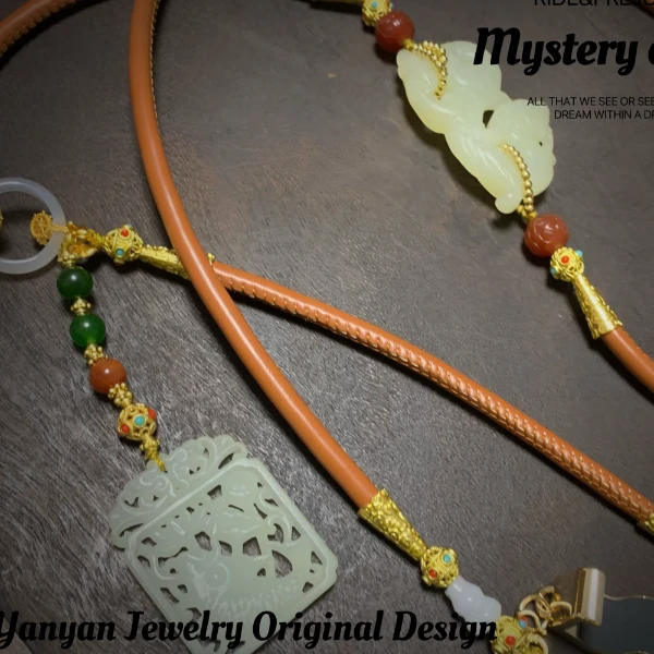 非金属珐琅项链 （禧隐.长款手机斜挎链）国风新中式搭配项链时尚