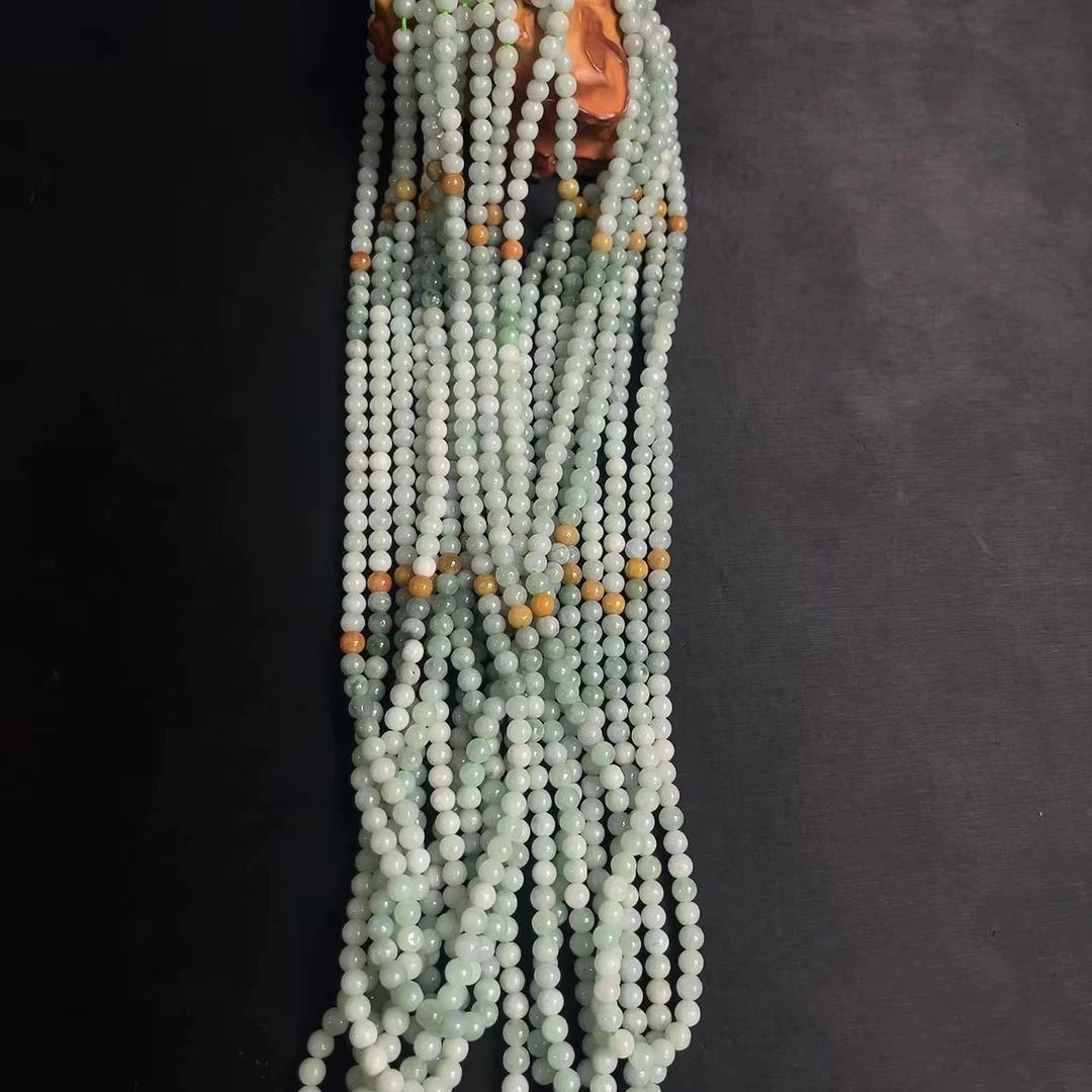 天然缅甸a货翡翠珠珠链 F352—多样性发一件