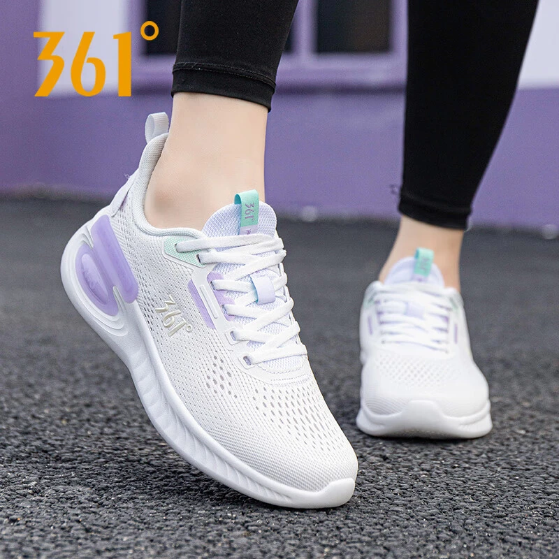 361°女款轻便跑步鞋2025网面透气新款休闲鞋国潮高弹缓震运动鞋