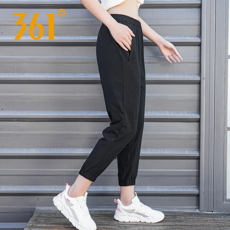 361°运动裤女裤2025秋季新款舒适宽松柔软梭织裤子休闲裤女长裤