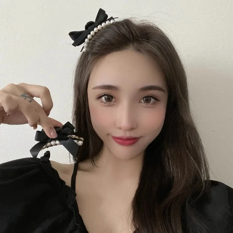 小香风抓夹蝴蝶结刘海抓夹