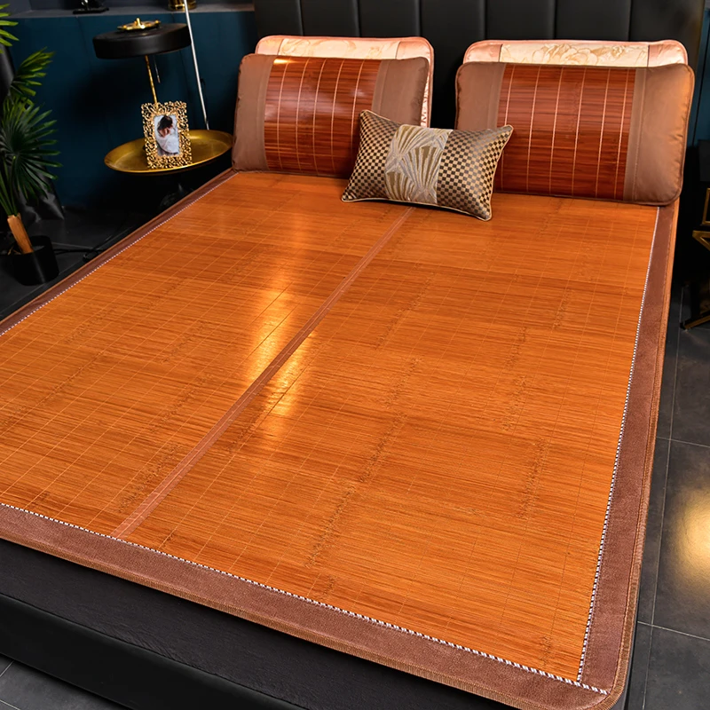 夏季头层竹席凉席传统复古风家用单人双人宿舍折叠+直筒双面可用