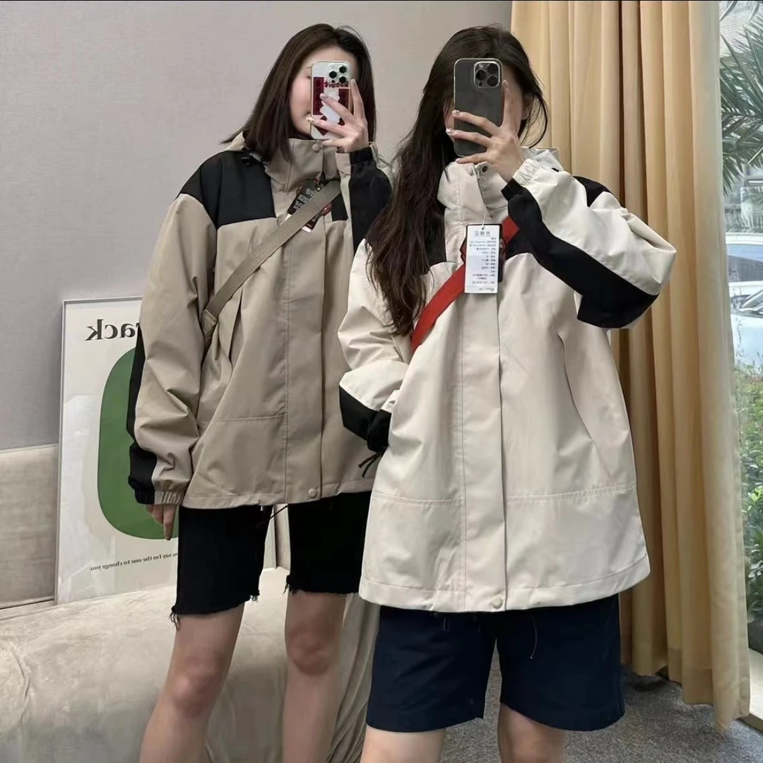 北家三合一新款户外休闲冲锋衣防水防风秋冬款情侣外套