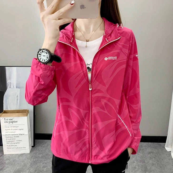 夏季防晒衣女防紫外线迷彩防晒服冰丝弹力透气薄款外套徒步运动服