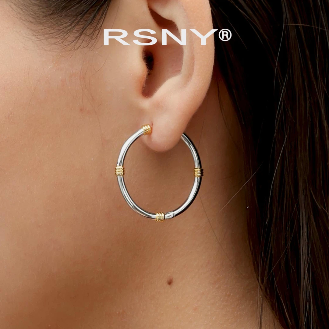 铜合金耳饰 [新品]RSNY简约罗马耳环2025新款轻奢设计感简约欧美