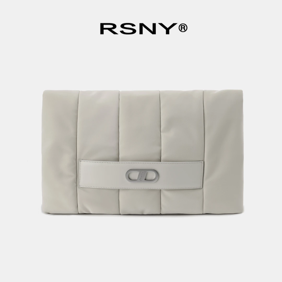 RSNY云朵手拿包Nappy系列设计师款牛皮轻奢柔软触感折叠女手抓包