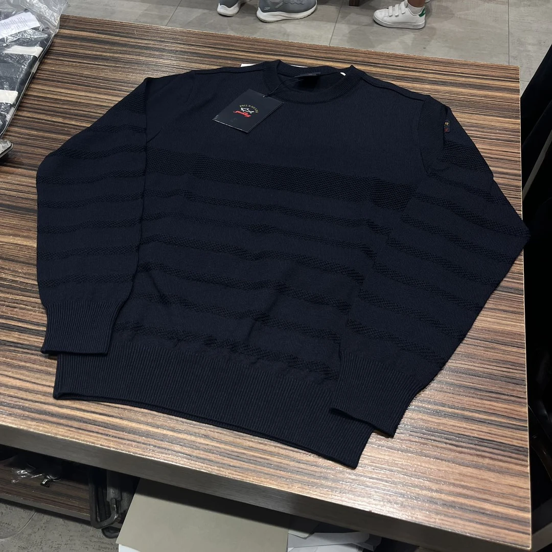 保鲨 不退换  男士藏青色圆领毛衣 下单联系客服