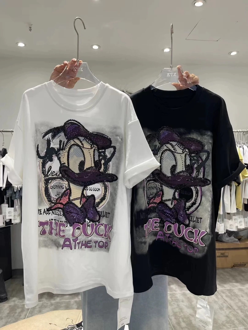 重工短袖 欧货 宽松版型圆领针织长袖衫休闲t恤