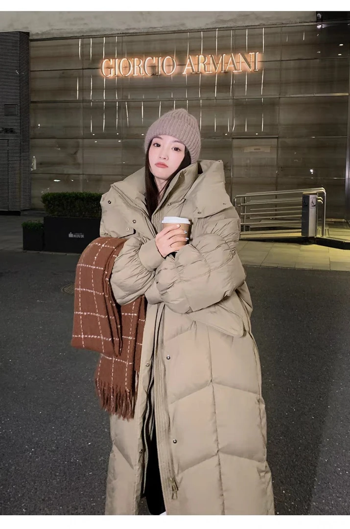 羽绒服2024冬季新款9632羽绒服女宽松气质加厚保暖90白鸭绒羽绒服