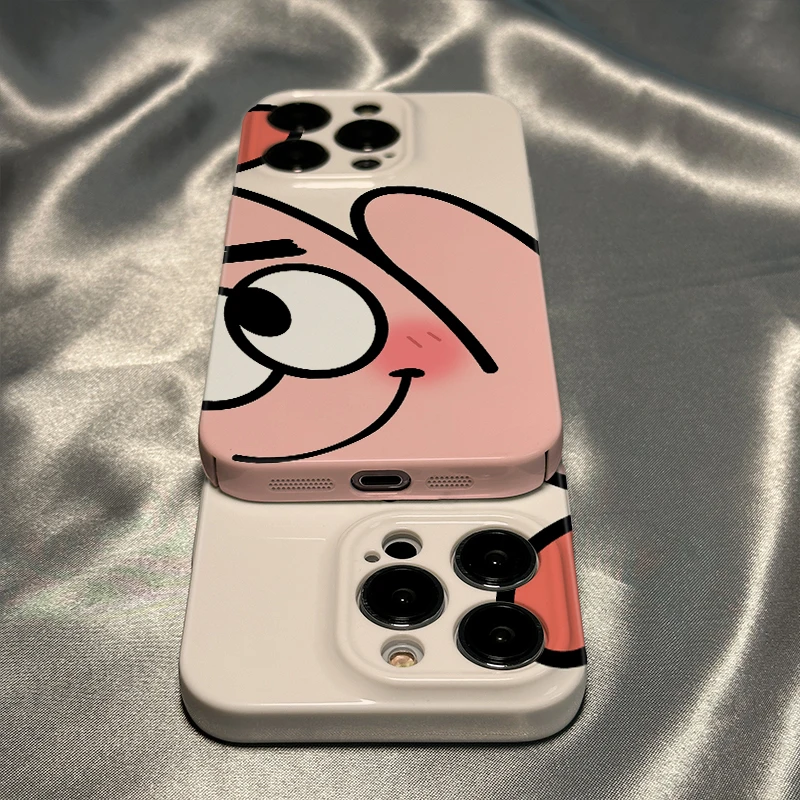 比心派大星适用苹果iphone手机壳菲林材质PC硬壳全包个性小众创意