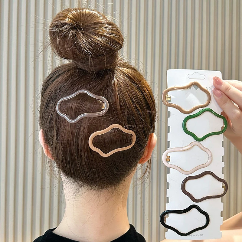 云朵状镂空碎发bb夹前额刘海夹盘器侧边夹碎发旅游气质时尚简约