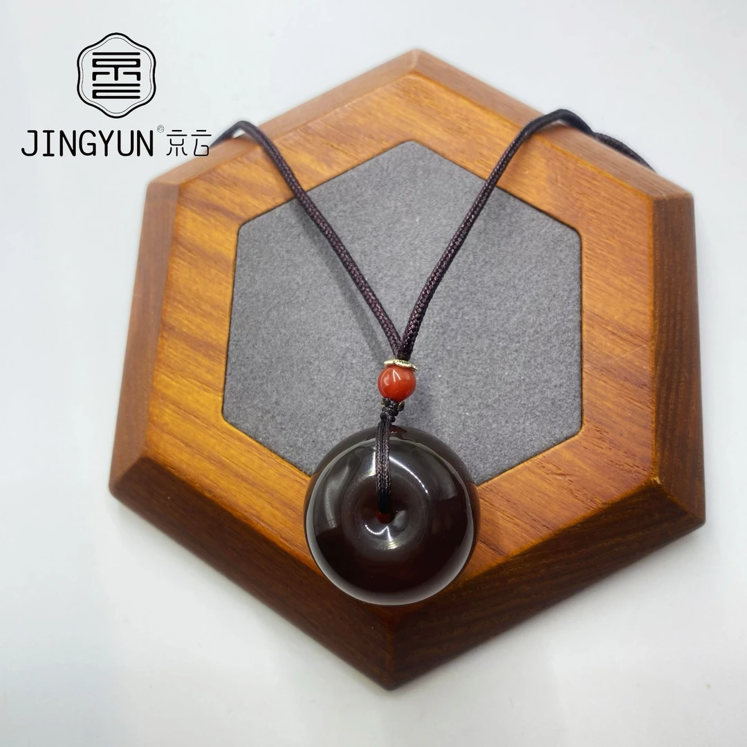 紫罗兰平安扣项链手工吊坠挂件时尚百搭珠宝挂坠