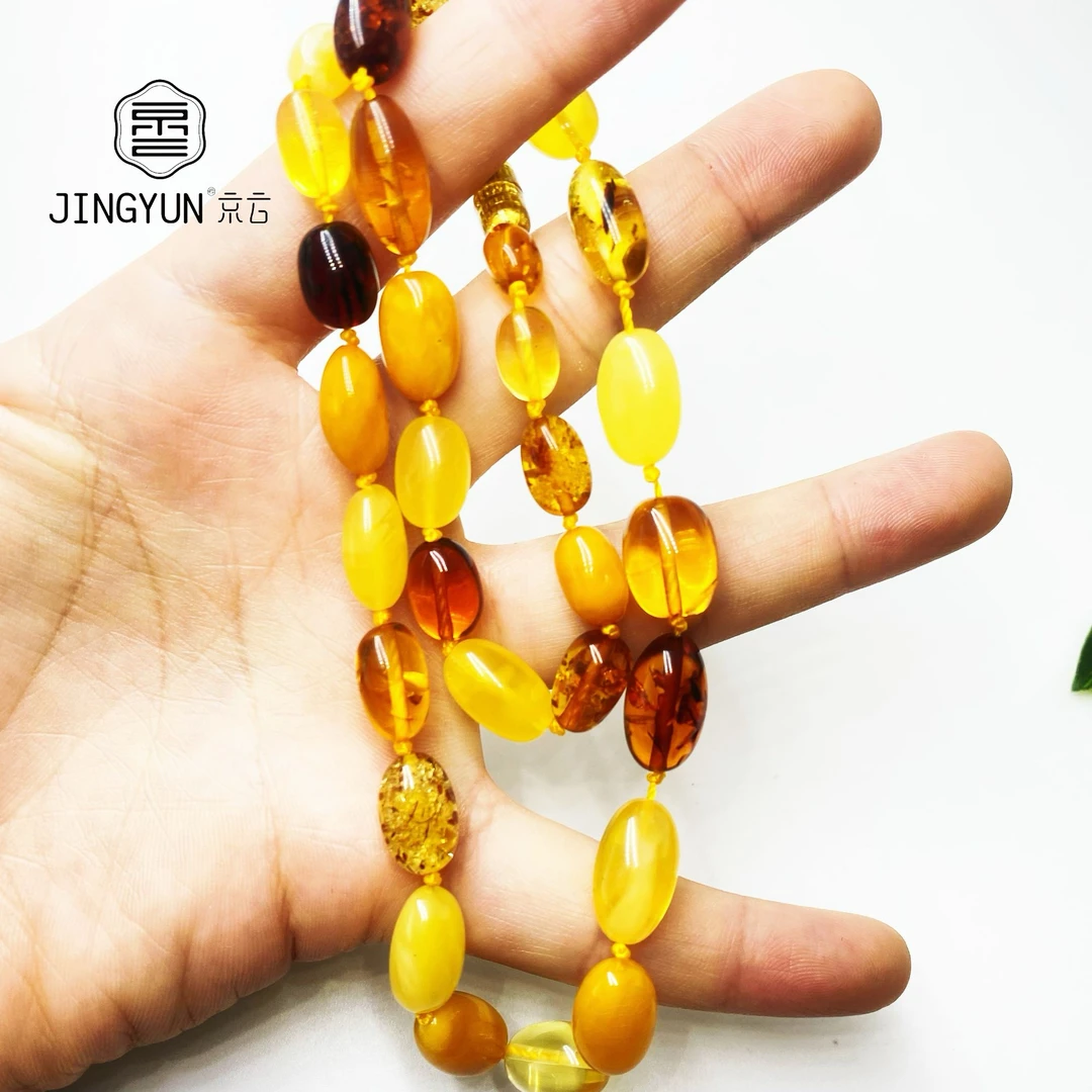 波罗蜜宝多宝琥珀妈妈链颈链项链精致女款时尚百搭长款经典黄色D