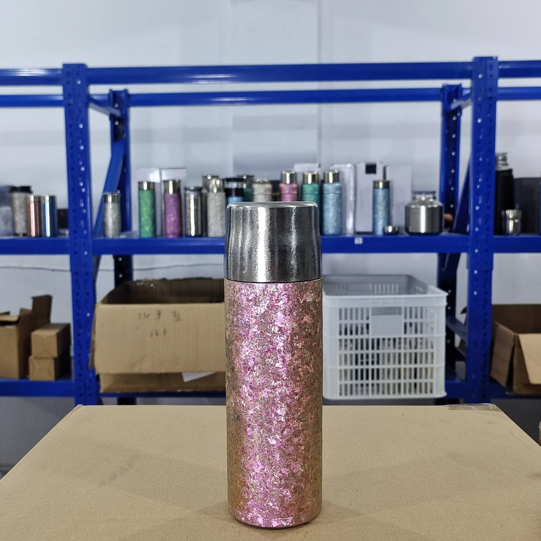 500ml弹跳内外双层纯钛高端创意粉冰花焖壶