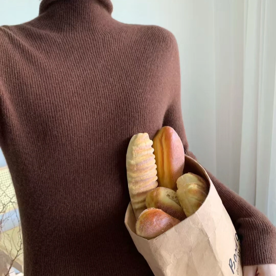 树下家高端定制女装羊毛衫长袖针织时尚百搭秋冬网红女士堆领保暖