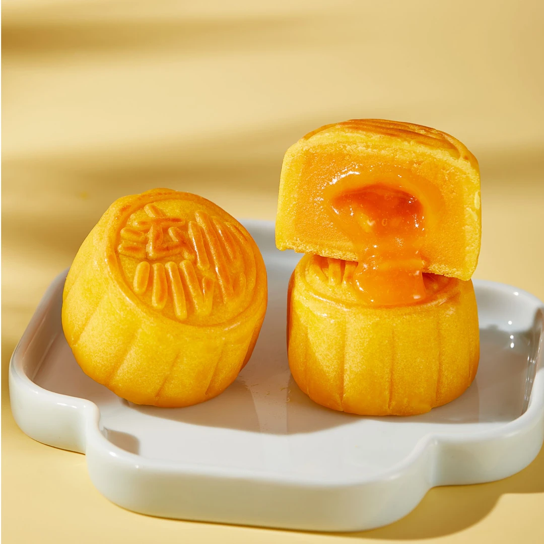 【秉艺】【买一送一】流心奶黄月饼2盒共12个600克中秋团圆礼盒送礼