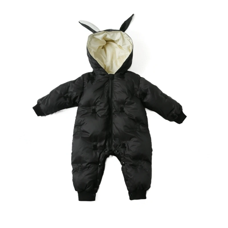 【萌娃穿搭】90白鸭绒A类宝宝婴童保暖提花羽绒服羽绒连体衣14862