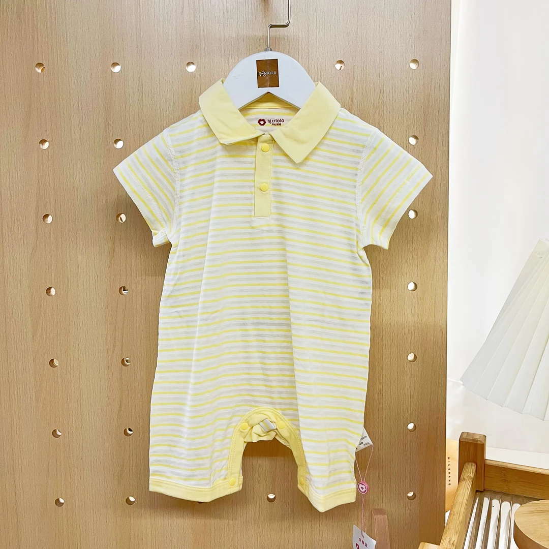 春夏新款上新儿童婴儿幼儿幼童宝宝纯棉短袖休闲百搭连体衣7067