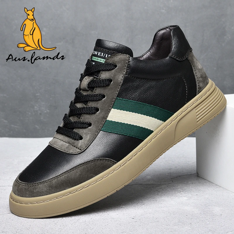 AUSFAMDS/澳洲名袋鼠时尚板鞋秋冬季保暖板鞋日常休闲潮鞋板鞋男