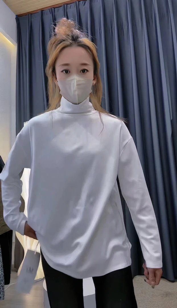 宽松加绒高龄打底衣  9133长袖网红时尚百搭双面纯色保暖秋冬长袖