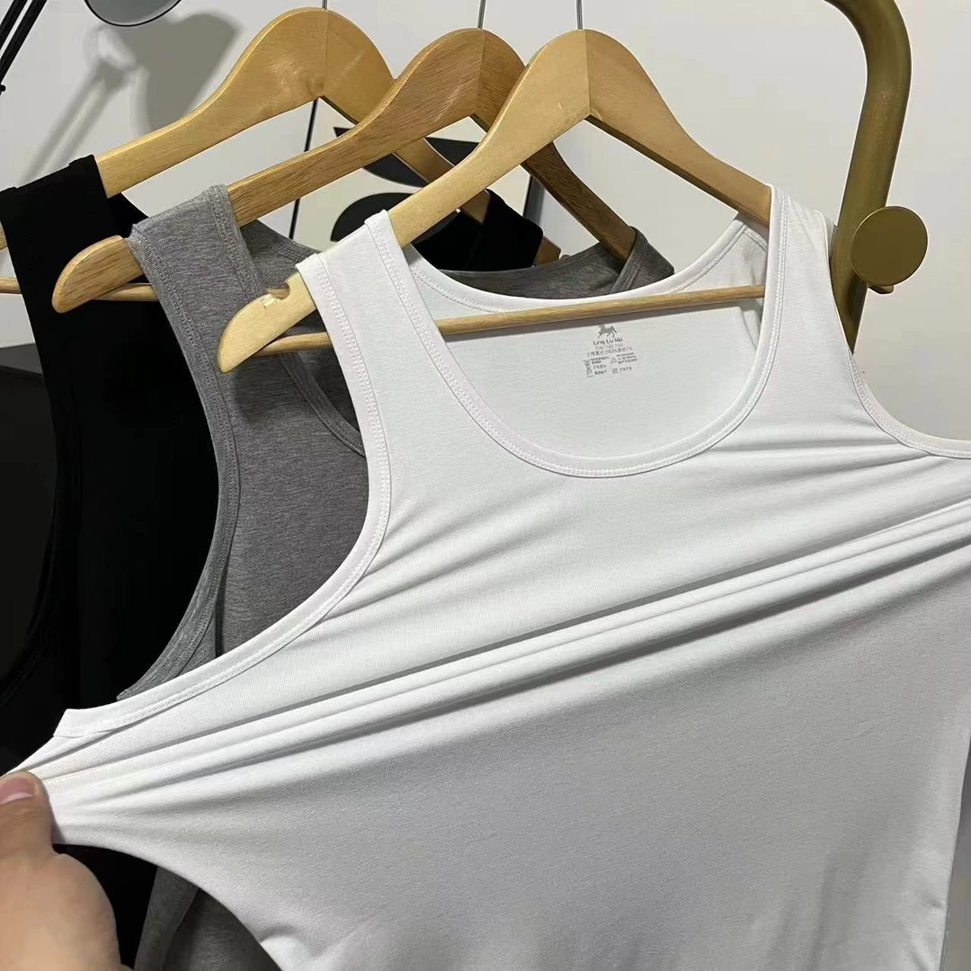 0081# 男士50支兰精棉包边背心