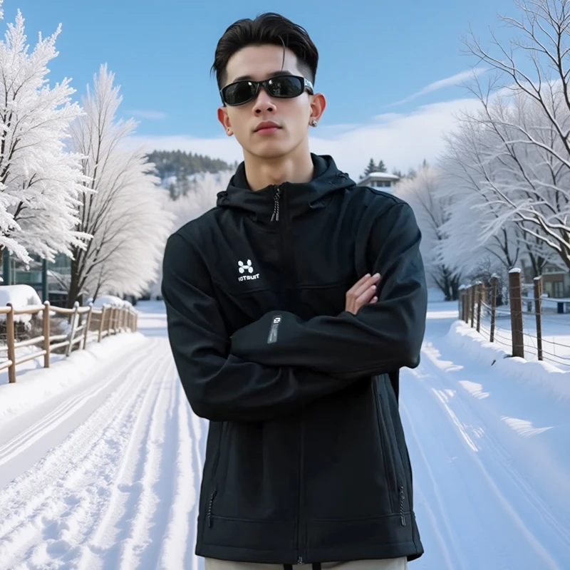 HOTSUIT/后秀男女士防风防水加绒软壳衣秋冬保暖户外冲锋登山外套