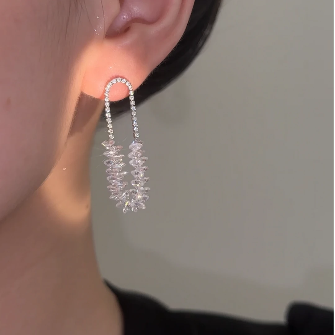 铜合金亚克力耳饰 【回溯】高级感简约时尚小众个性设计感百搭耳钉