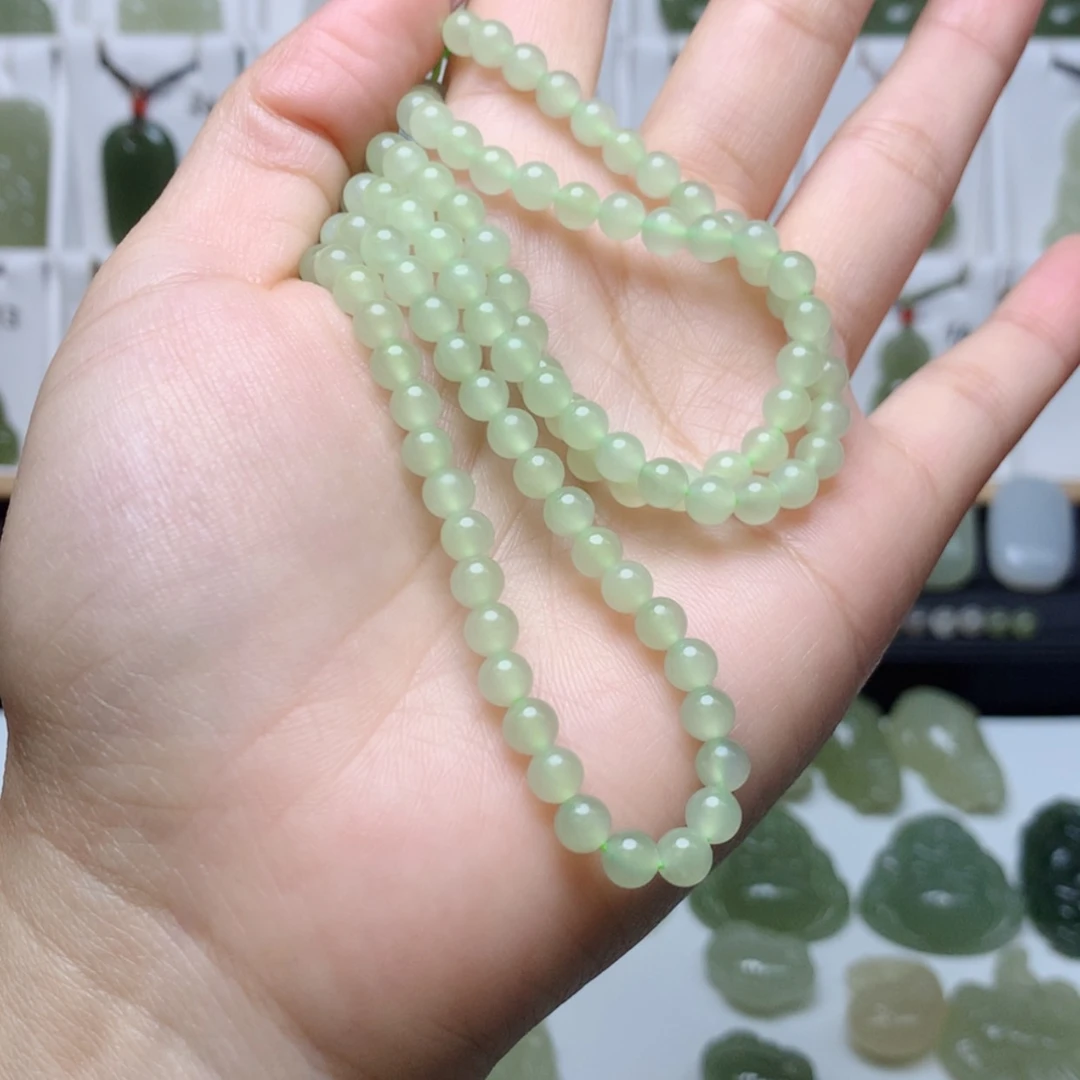 【闪购商品】和田玉珠链未镶嵌踏*