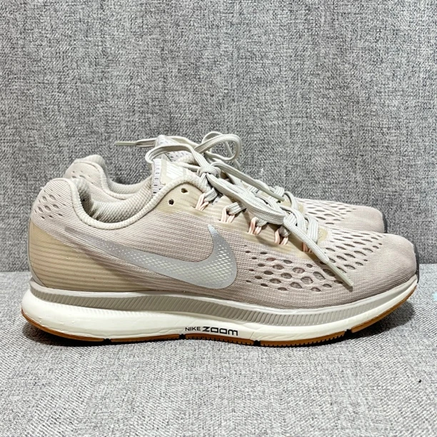 36码 Nike Air Zoom Pegasus 34网面 跑鞋 白灰银 二手/9新