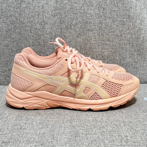 39.5码 Asics Gel-Contend 4 网面 跑鞋 纯粉 公价499 二手/9新