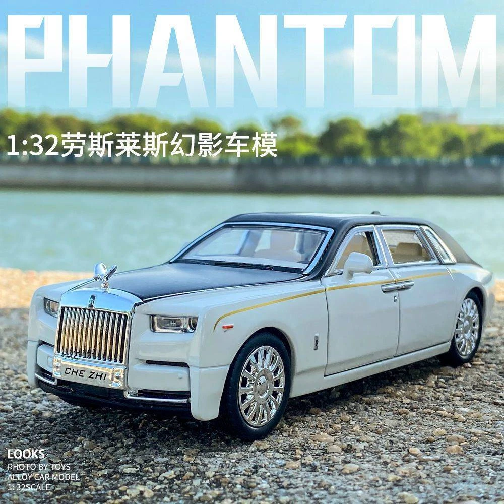 1:32劳斯莱斯幻影仿真汽车回力车豪车模型儿童玩具车星楚合金车模