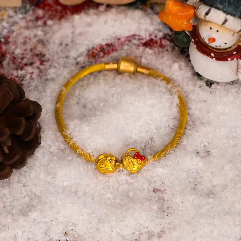 周生生黄金三丽鸥系列Hello Kitty串珠组合推荐爱情密语定价