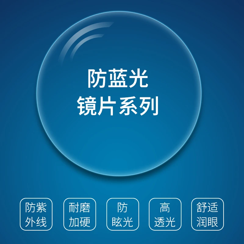 【2片装】1.74防蓝光镜片可配近视老花有度数超轻薄防辐射变色防雾