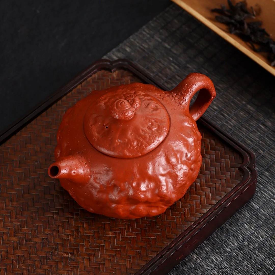 凤鸣供春壶原矿小煤窑橘皮朱泥紫砂壶功夫茶具180毫升-【礼盒装】